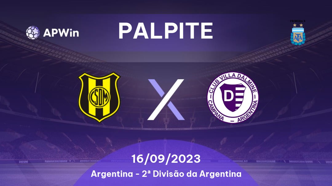 Palpite Deportivo Madryn x Villa Dálmine: 16/09/2023 - 2ª Divisão da Argentina