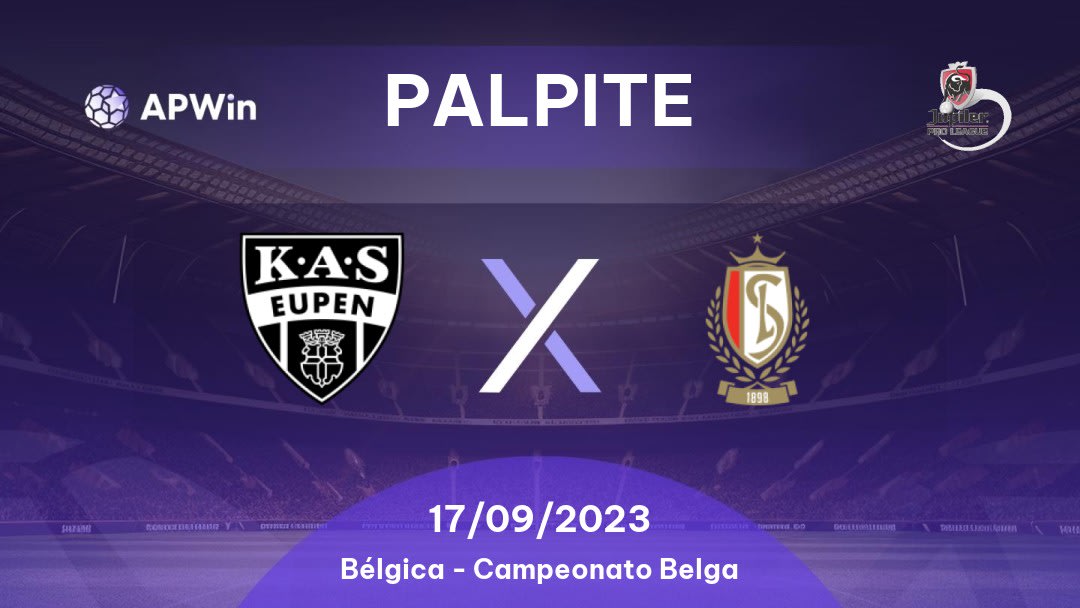 Palpite AS Eupen x Standard Liège: 05/11/2022 - Bélgica Jupiler Pro League