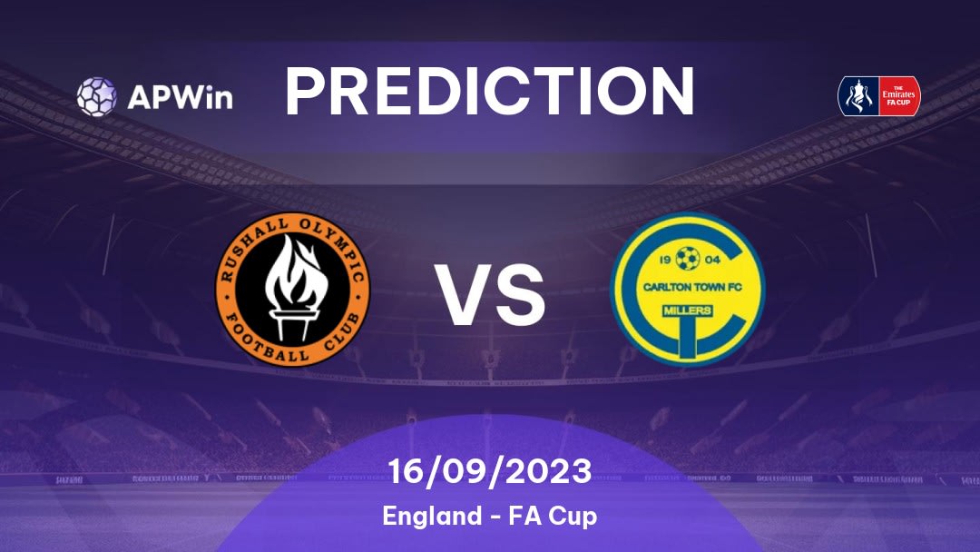 Rushall Olympic vs Carlton Town Betting Tips: 16/09/2023 - Matchday 5 - England FA Cup