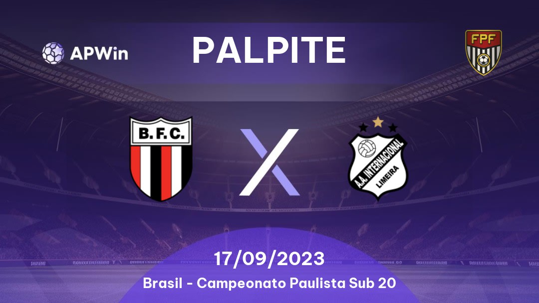 Palpite Botafogo SP Sub20 x Inter Limeira Sub20: 17/09/2023 - Campeonato Paulista Sub 20