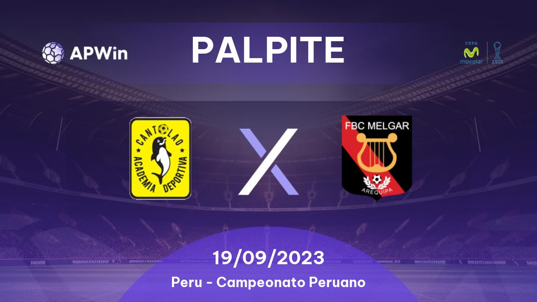 Palpite Academia Cantolao x Melgar: 19/09/2023 - Campeonato Peruano
