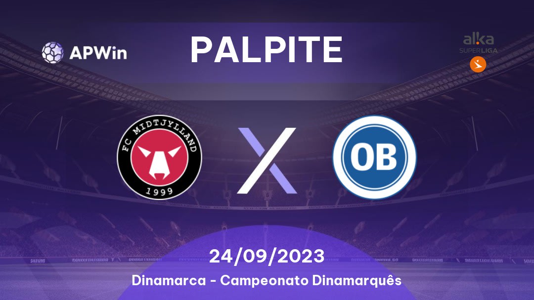 Palpite Midtjylland x OB: 03/06/2023 - Campeonato Dinamarquês