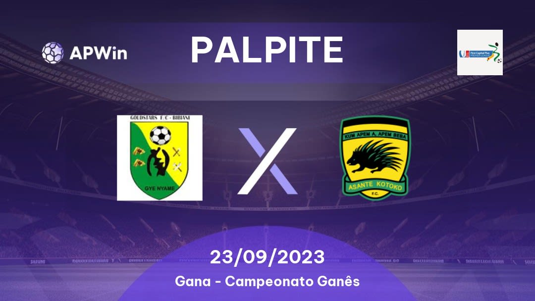 Palpite Bibiani Gold Stars x Asante Kotoko: 16/01/2023 - Campeonato Ganês