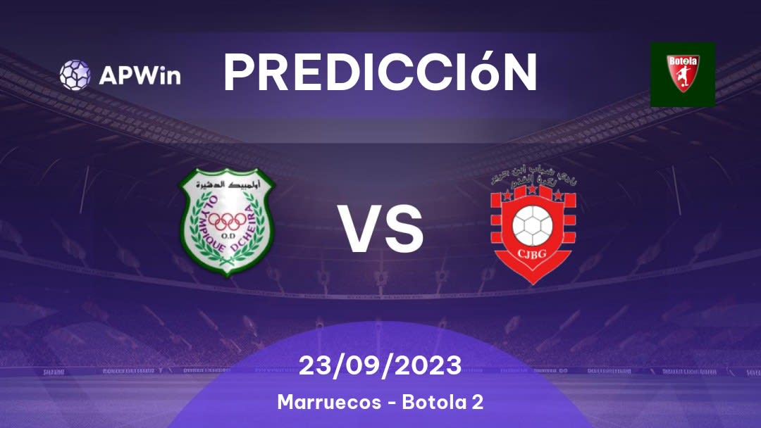 Predicciones para Olympique Dcheïra vs Chabab Ben Guerir: 09/10/2022 - Marruecos Botola 2