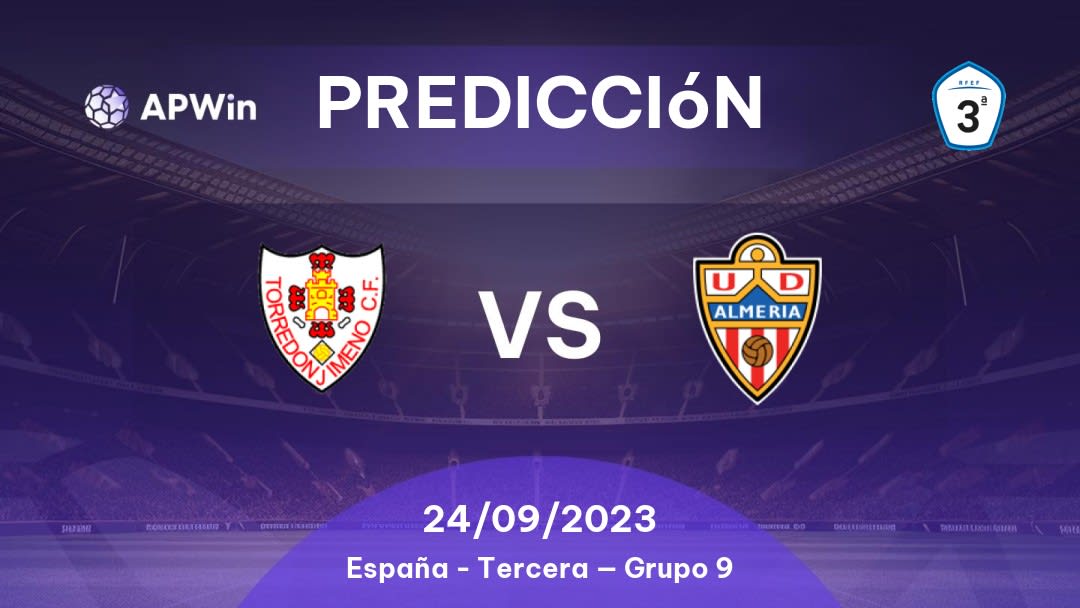 Predicciones Ciudad de Torredonjimeno vs Almería II: 29/01/2023 - España Tercera — Grupo 9