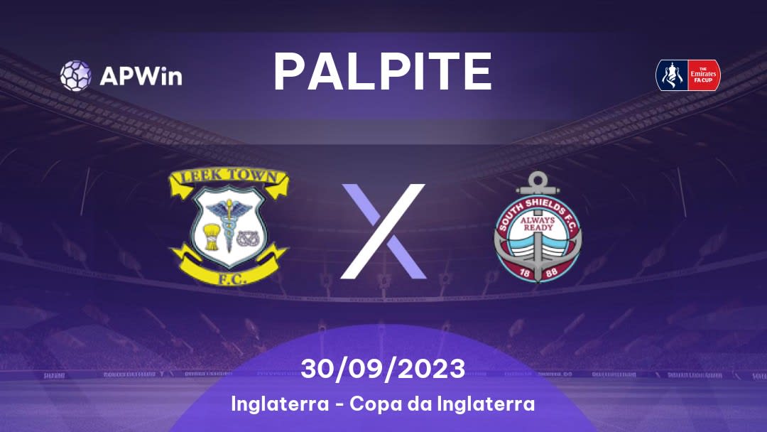 Palpite Leek Town x South Shields FC: 30/09/2023 - Copa da Inglaterra