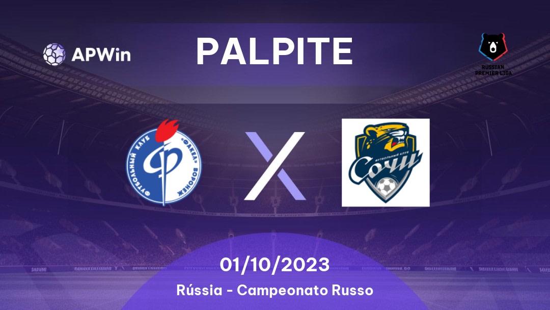 Palpite Fakel x FK Sochi: 18/03/2023 - Campeonato Russo