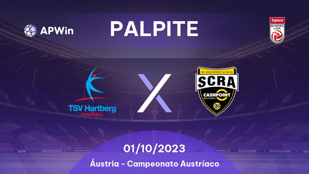 Palpite Hartberg x Rheindorf Altach: 01/10/2023 - Campeonato Austríaco