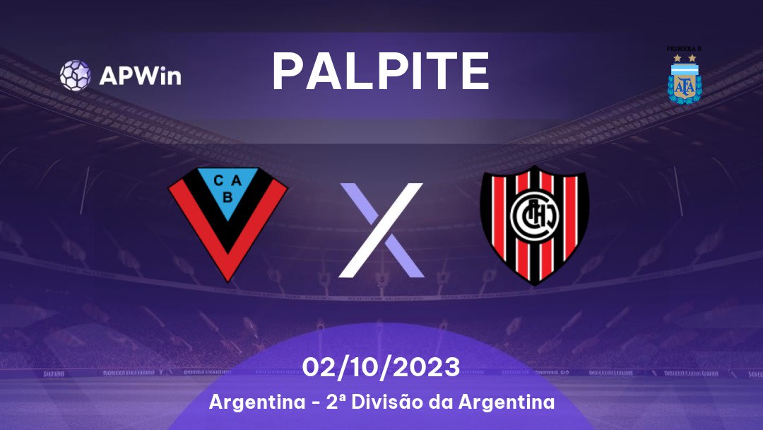 Palpite Brown de Adrogué x Chacarita Juniors: 02/10/2023 - 2ª Divisão da Argentina
