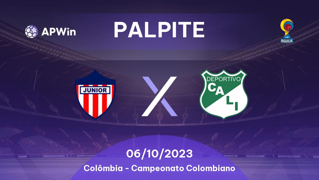 Palpite Junior x Deportivo Cali: 07/10/2023 - Campeonato Colombiano