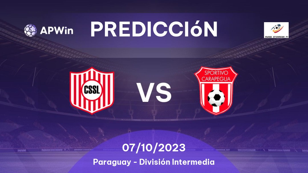 Predicciones Sportivo San Lorenzo vs Sportivo Carapeguá: 07/10/2023 - Paraguay División Intermedia