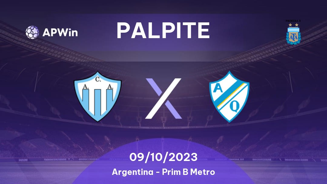 Palpite Argentino Merlo x Argentino Quilmes: 09/10/2023 - Prim B Metro