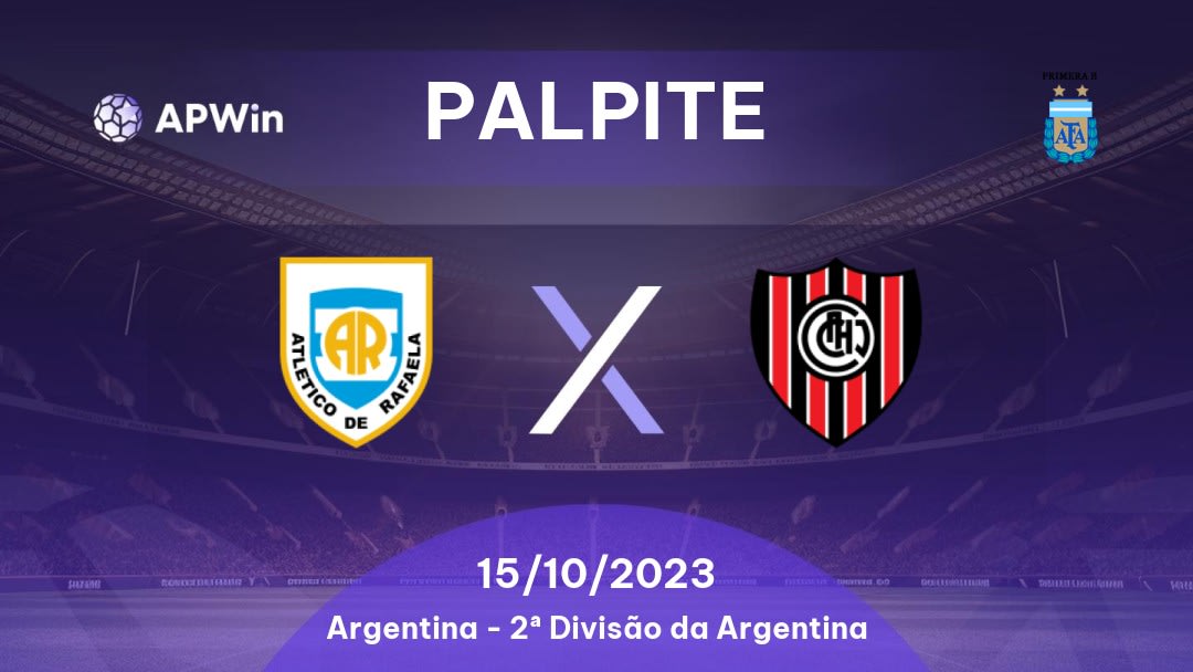 Palpite Atlético Rafaela x Chacarita Juniors: 15/10/2023 - 2ª Divisão da Argentina