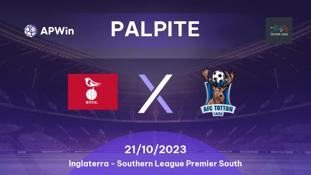Palpite Bracknell Town x AFC Totton: 21/10/2023 - Southern League Premier South