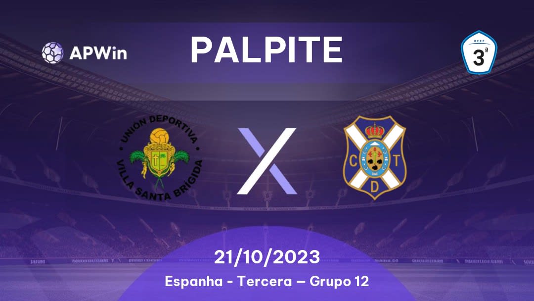 Palpite UD Villa de Santa Brígida x Tenerife II: 01/10/2022 - Espanha Tercera — Grupo 12