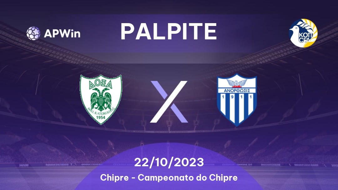 Palpite Doxa x Anorthosis: 28/01/2023 - Campeonato do Chipre