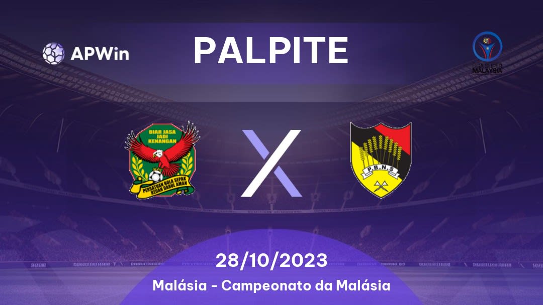 Palpite Kedah x Negeri Sembilan: 28/10/2023 - Campeonato da Malásia