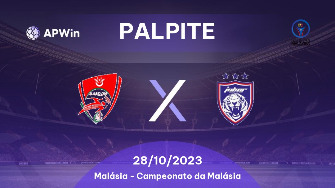 Palpite Kelantan United x Johor Darul Ta'zim: 28/10/2023 - Campeonato da Malásia