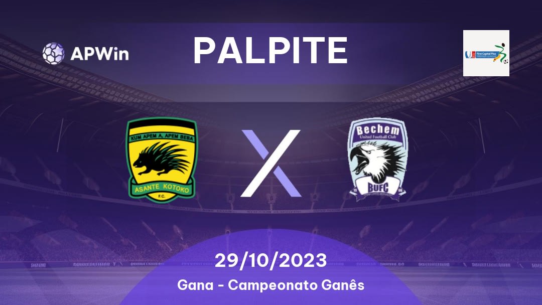 Palpite Asante Kotoko x Bechem United: 01/03/2023 - Campeonato Ganês