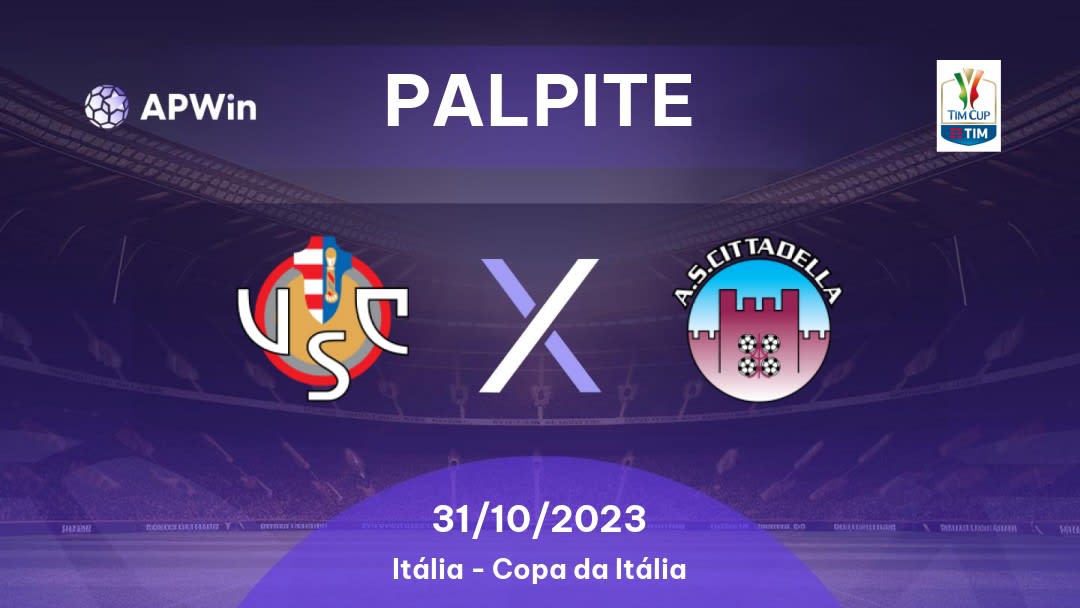 Palpite Cremonese x Cittadella: 31/10/2023 - Copa da Itália