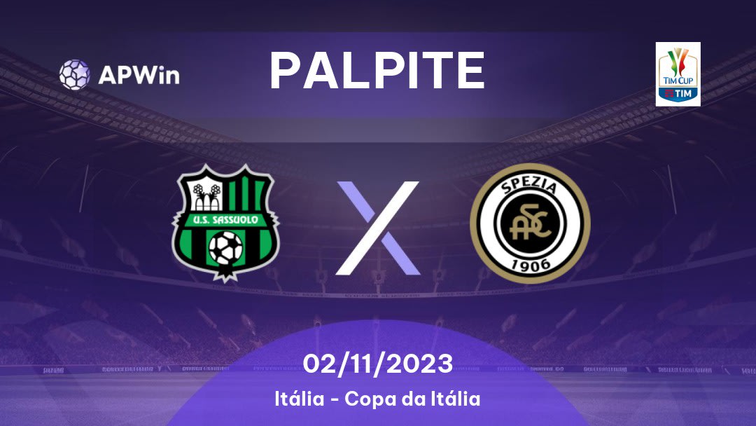 Palpite Sassuolo x Spezia: 02/11/2023 - Copa da Itália
