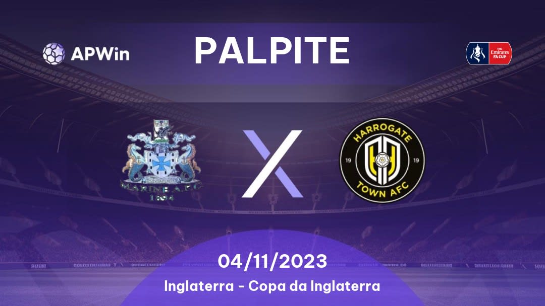 Palpite Marine FC x Harrogate Town: 04/11/2023 - Copa da Inglaterra