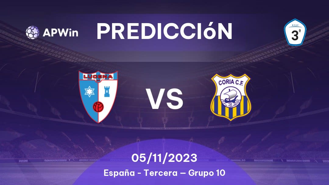 Pronóstico para Ciudad de Lucena vs Coria CF: 06/11/2022 - España Tercera — Grupo 10