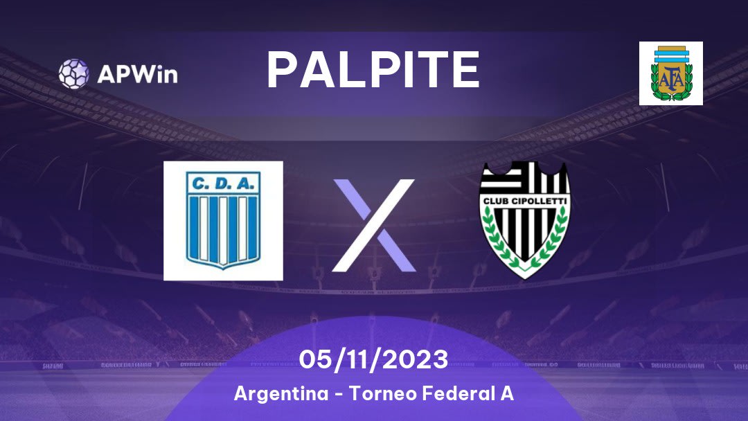 Palpite Argentino Monte Maíz x Cipolletti: 05/11/2023 - Torneo Federal A