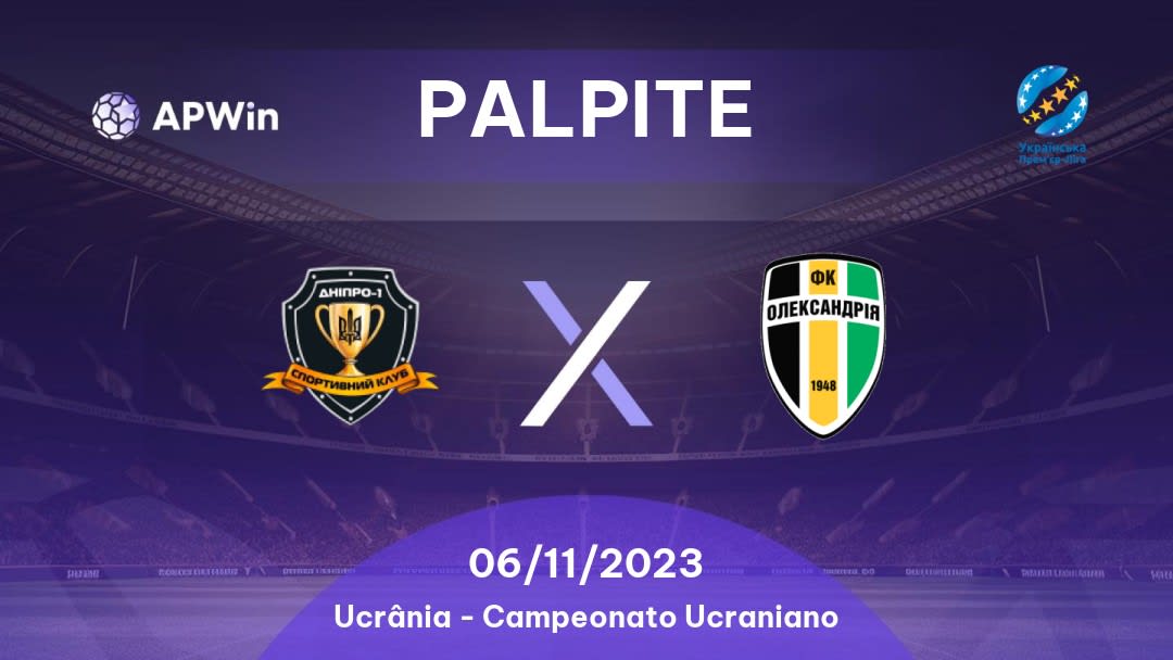 Palpite Dnipro-1 x Oleksandria: 23/11/2022 - Ucrânia Ukranian Premier League