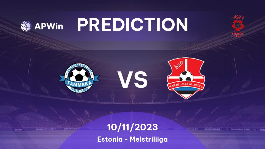 Tammeka vs Harju Jalgpallikool Betting Tips: 10/11/2023 - Matchday 36 - Estonia Meistriliiga