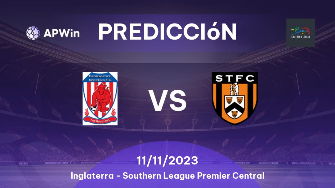Predicciones Bromsgrove Sporting vs Stratford Town: 02/01/2023 - Inglaterra Southern League Premier Central