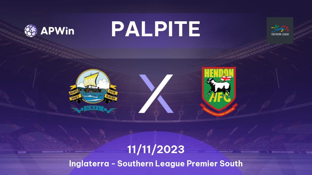 Palpite Gosport Borough x Hendon: 11/11/2023 - Southern League Premier South