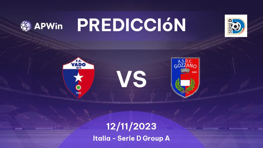 Pronóstico para Vado vs Gozzano: 06/11/2022 - Italia Serie D Group A