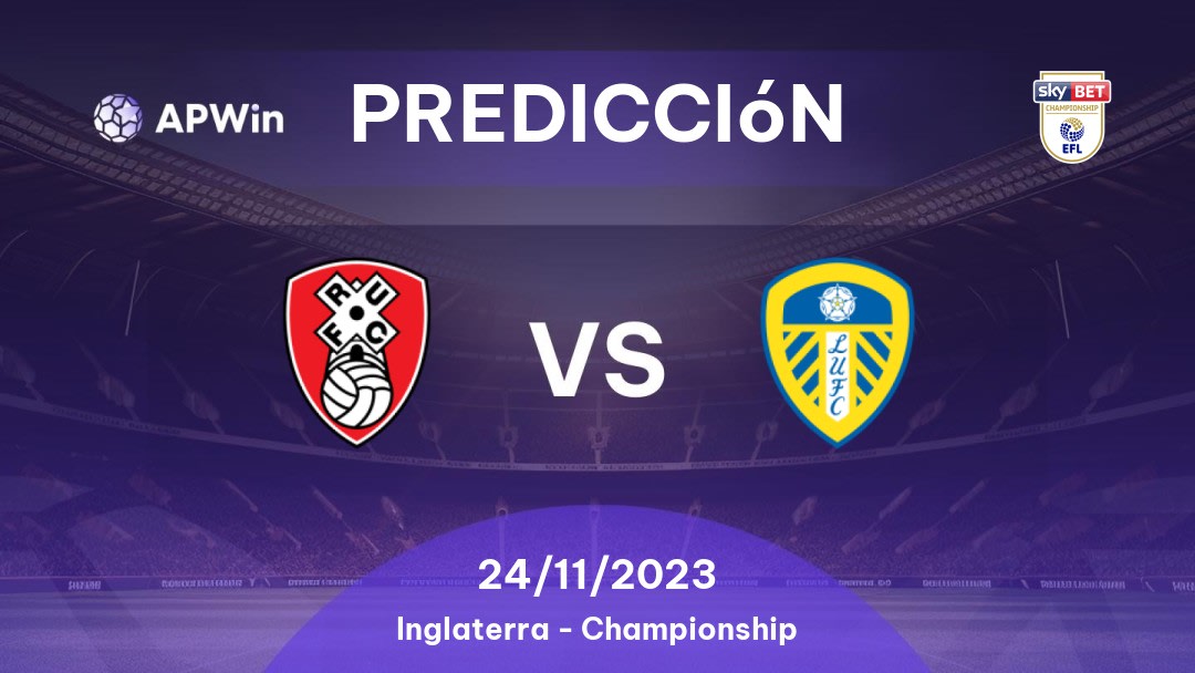 Predicciones Rotherham United vs Leeds United: 24/11/2023 - Inglaterra Championship