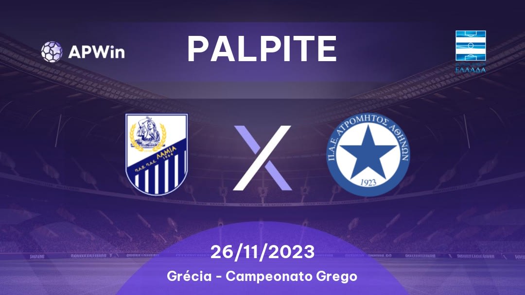 Palpite Lamia x Atromitos: 22/04/2023 - Campeonato Grego