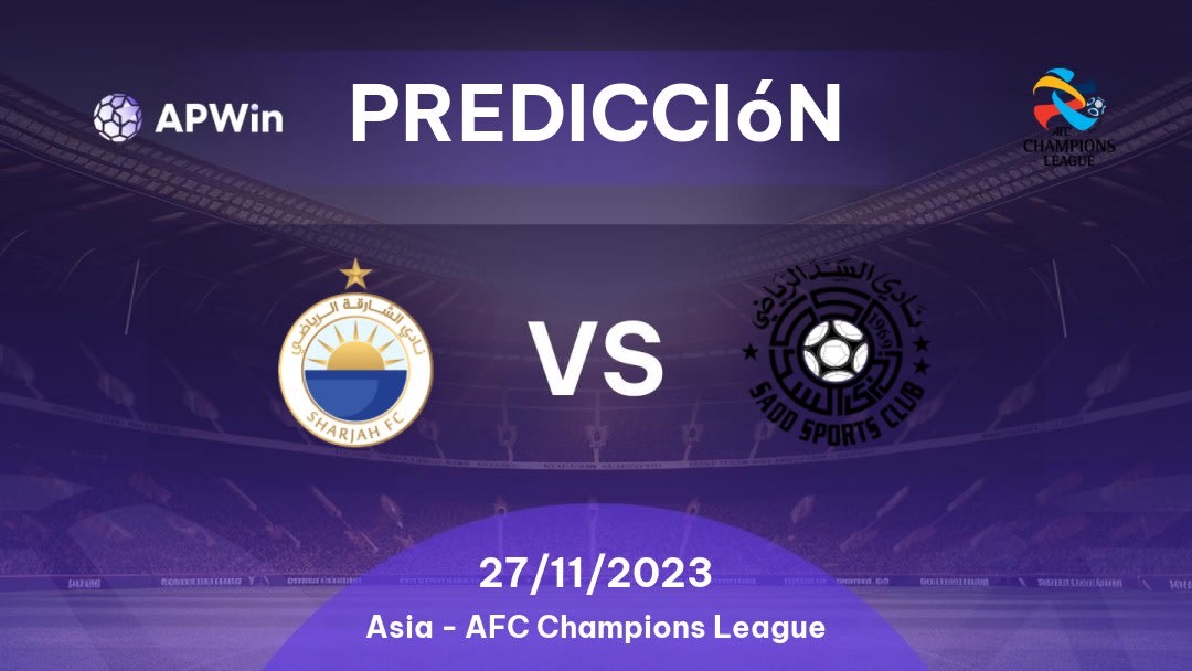 Predicciones Al Sharjah vs Al Sadd: 27/11/2023 - Asia AFC Champions League