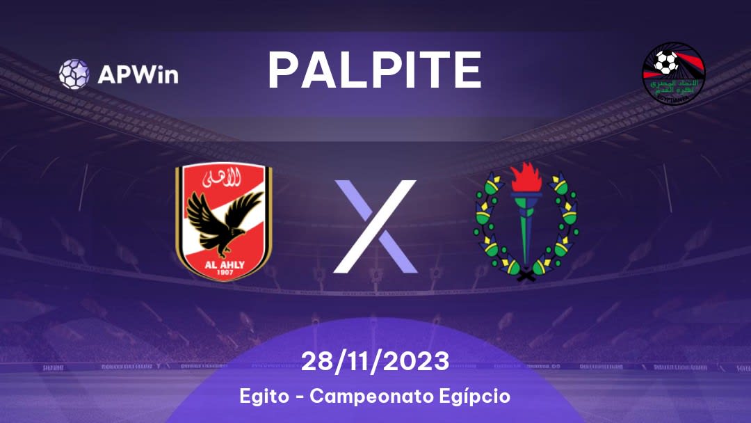 Palpite Al Ahly x Smouha SC: 25/12/2022 - Campeonato Egípcio