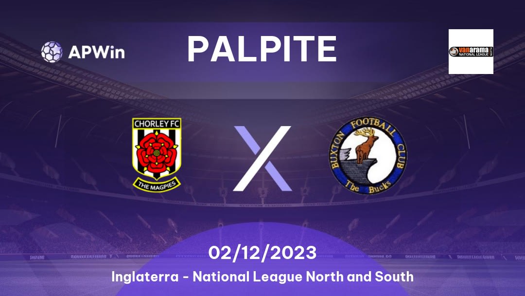 Palpite Chorley x Buxton: 25/02/2023 - National League North and South