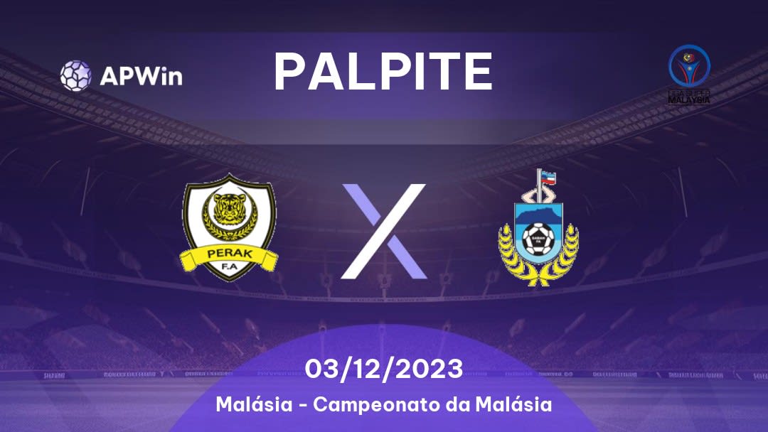 Palpite Perak x Sabah: 03/12/2023 - Campeonato da Malásia
