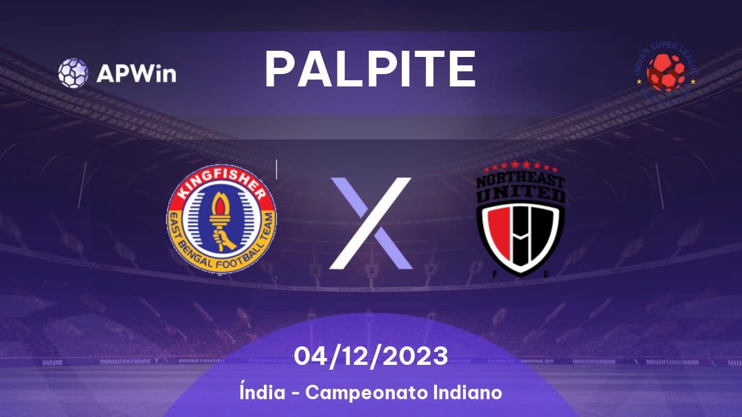 Palpite East Bengal x NorthEast United: 08/02/2023 - Campeonato Indiano