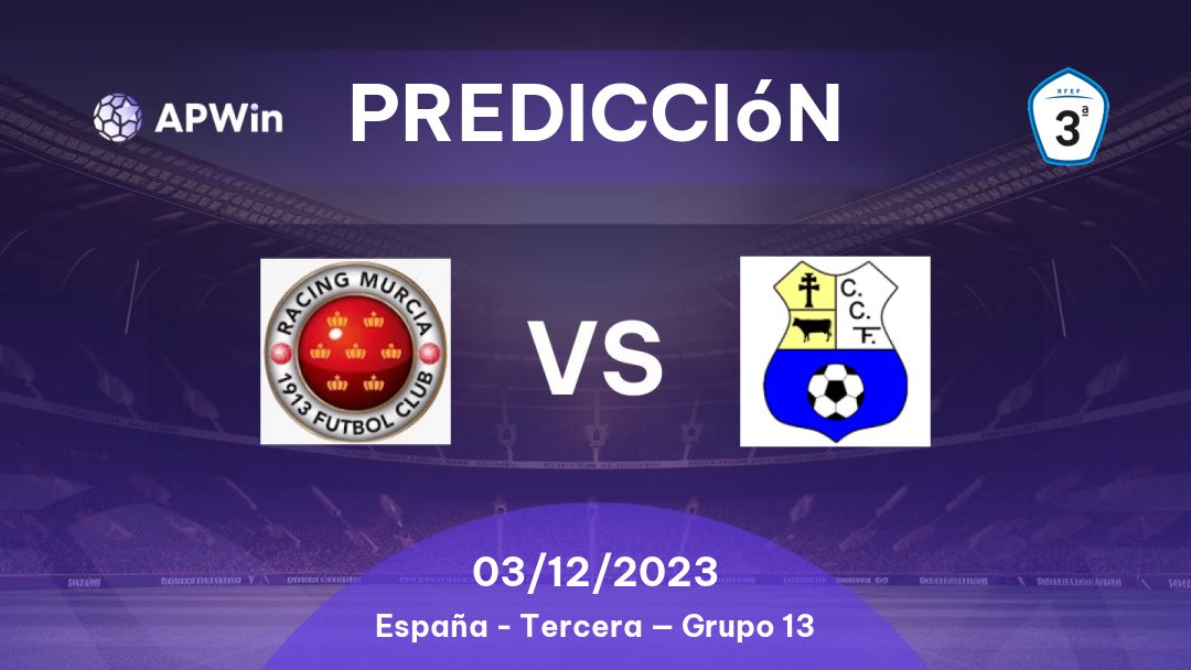 Predicciones Racing Murcia vs UD Caravaca: 05/02/2023 - España Tercera — Grupo 13