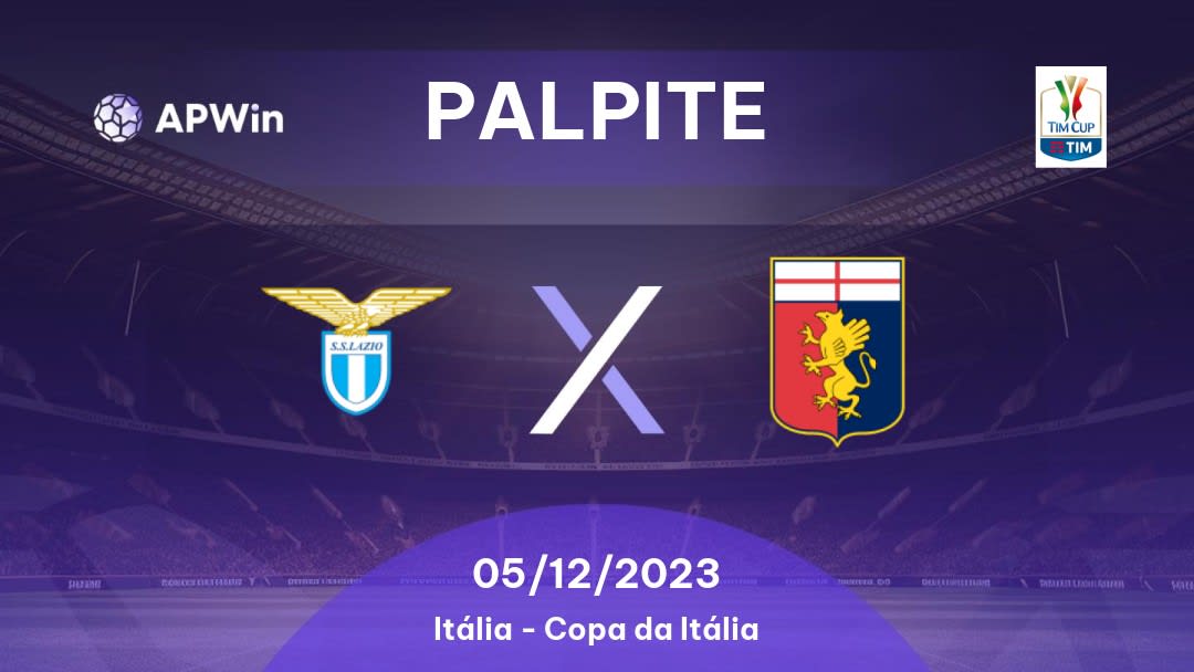 Palpite Lazio x Genoa: 05/12/2023 - Copa da Itália