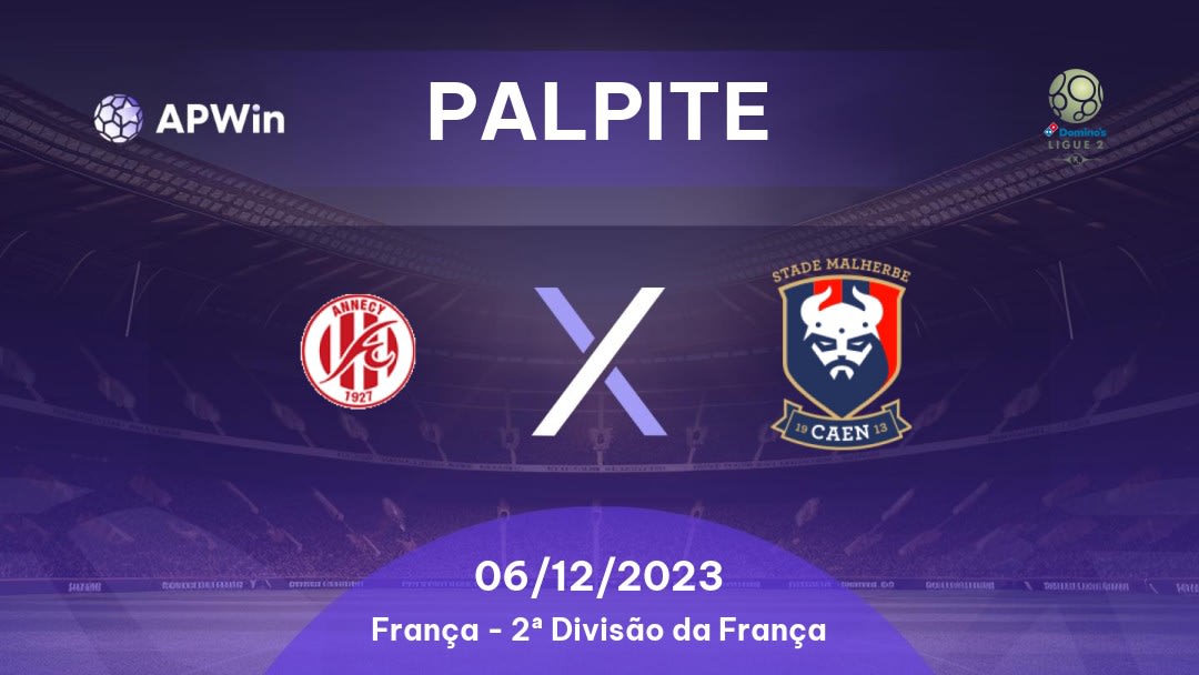 Palpite Annecy x Caen: 31/01/2023 - 2ª Divisão da França