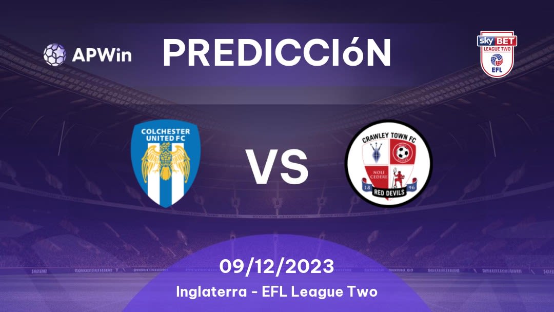 Predicciones para Colchester United vs Crawley Town: 25/10/2022 - Inglaterra EFL League Two