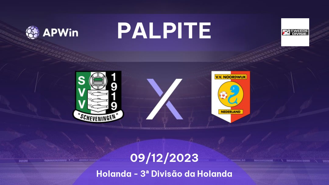 Palpite Scheveningen x Noordwijk: 08/10/2022 - Holanda Tweede Divisie
