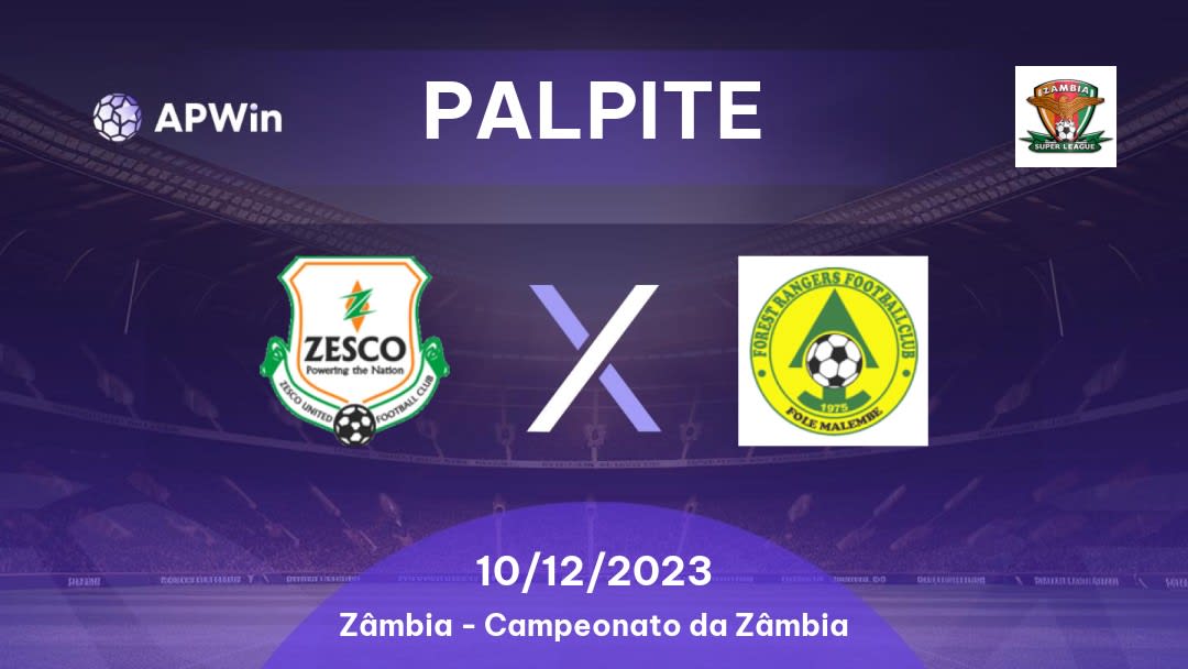 Palpite ZESCO United x Forest Rangers: 10/12/2022 - Zâmbia Super League