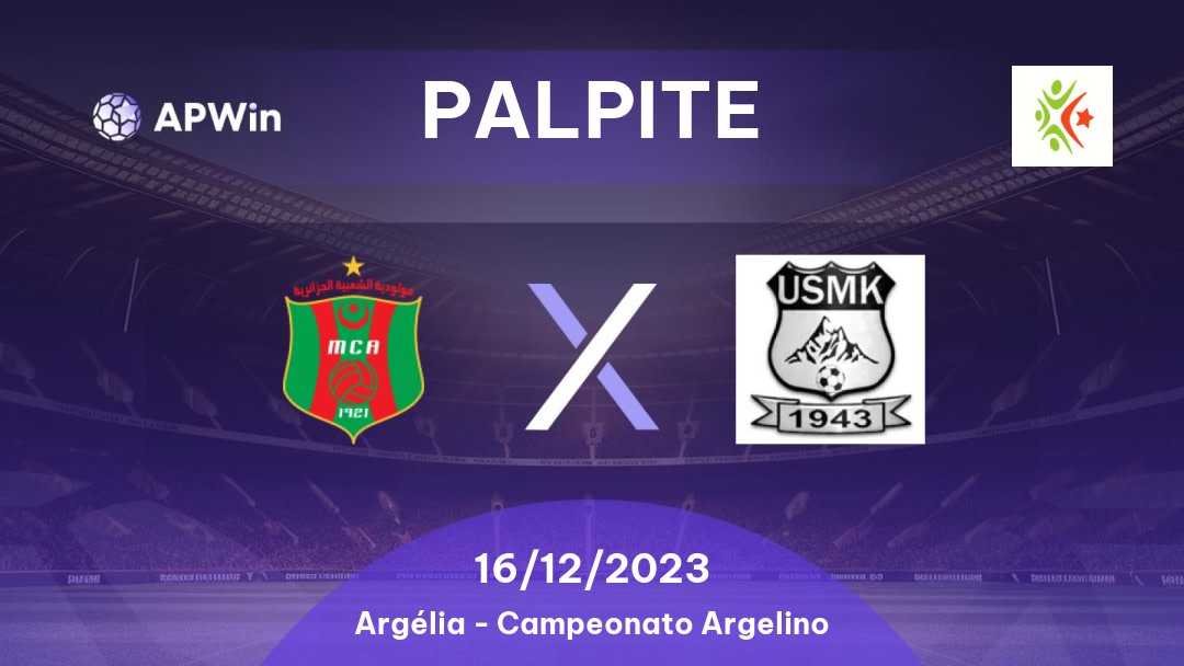 Palpite MC Alger x USM Khenchela: 30/05/2023 - Campeonato Argelino
