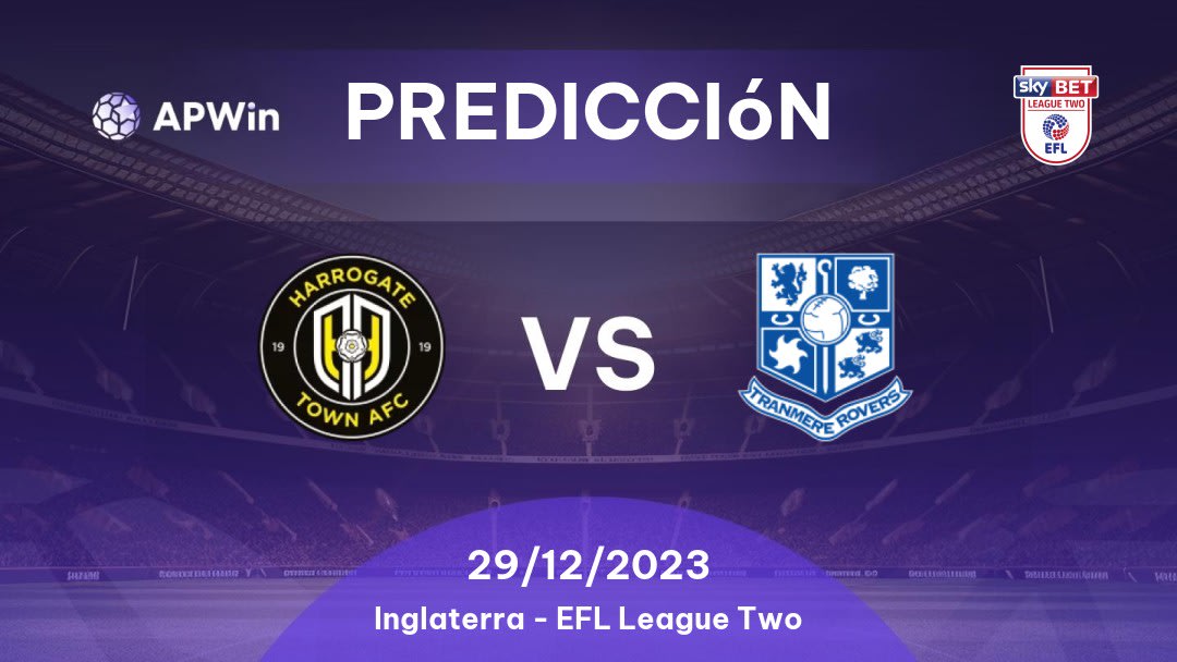 Predicciones para Harrogate Town vs Tranmere Rovers: 22/10/2022 - Inglaterra EFL League Two