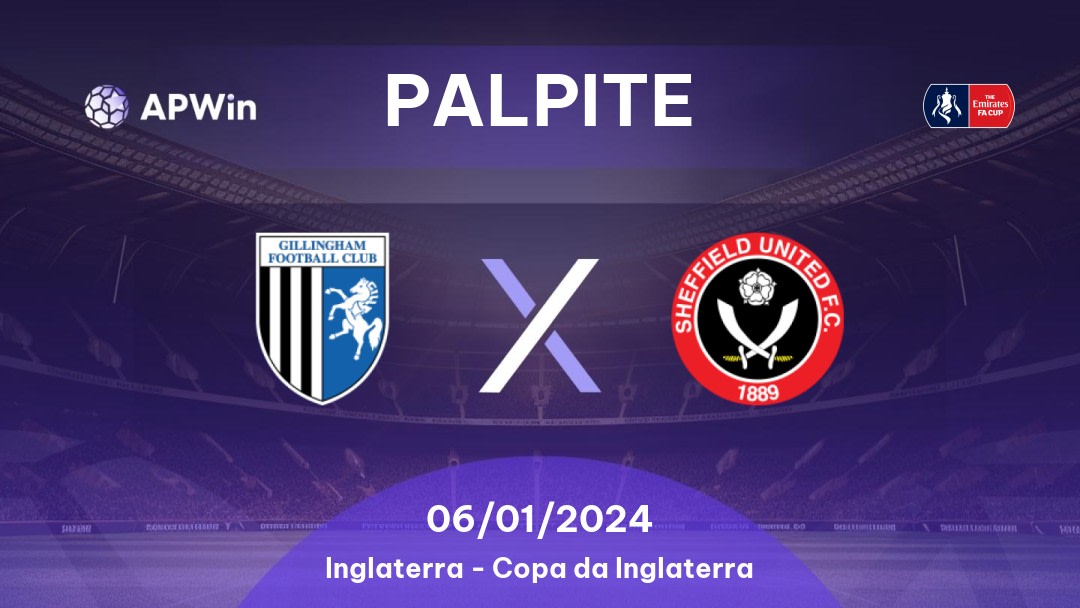 Palpite Gillingham x Sheffield United: 06/01/2024 - Copa da Inglaterra