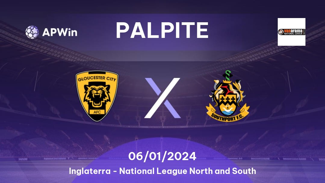 Palpite Gloucester City x Southport: 08/10/2022 - Inglaterra National League North and South